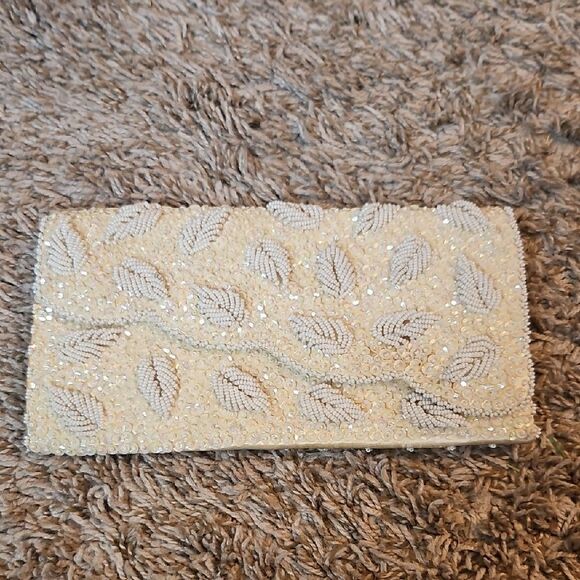 Vintage Beaded Clutch Purse Handmade in Hong Kong